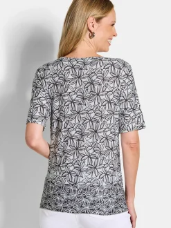 Goldner Damen T-Shirts - Kurzgröße in weiß