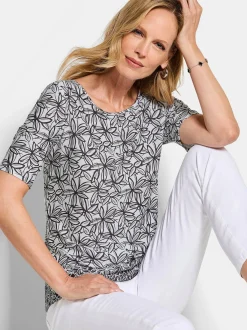Goldner Damen T-Shirts - Kurzgröße in weiß