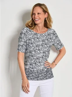 Goldner Damen T-Shirts - Kurzgröße in weiß