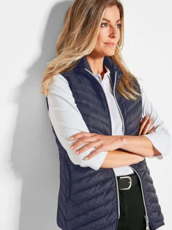 Goldner Damen Westen in marine