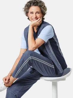 Goldner Damen Westen in marine