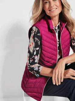 Goldner Damen Westen in pink