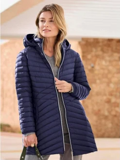 Goldner Damen Winterjacken - Kurzgröße in marine