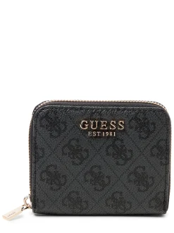 GUESS Damen Geldbörse - Laurel in schwarz anthrazit