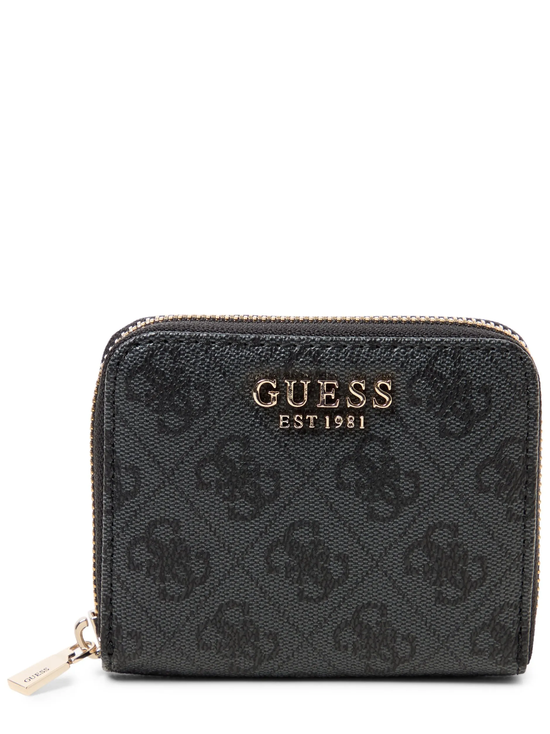 GUESS Damen Geldbörse - Laurel in schwarz anthrazit