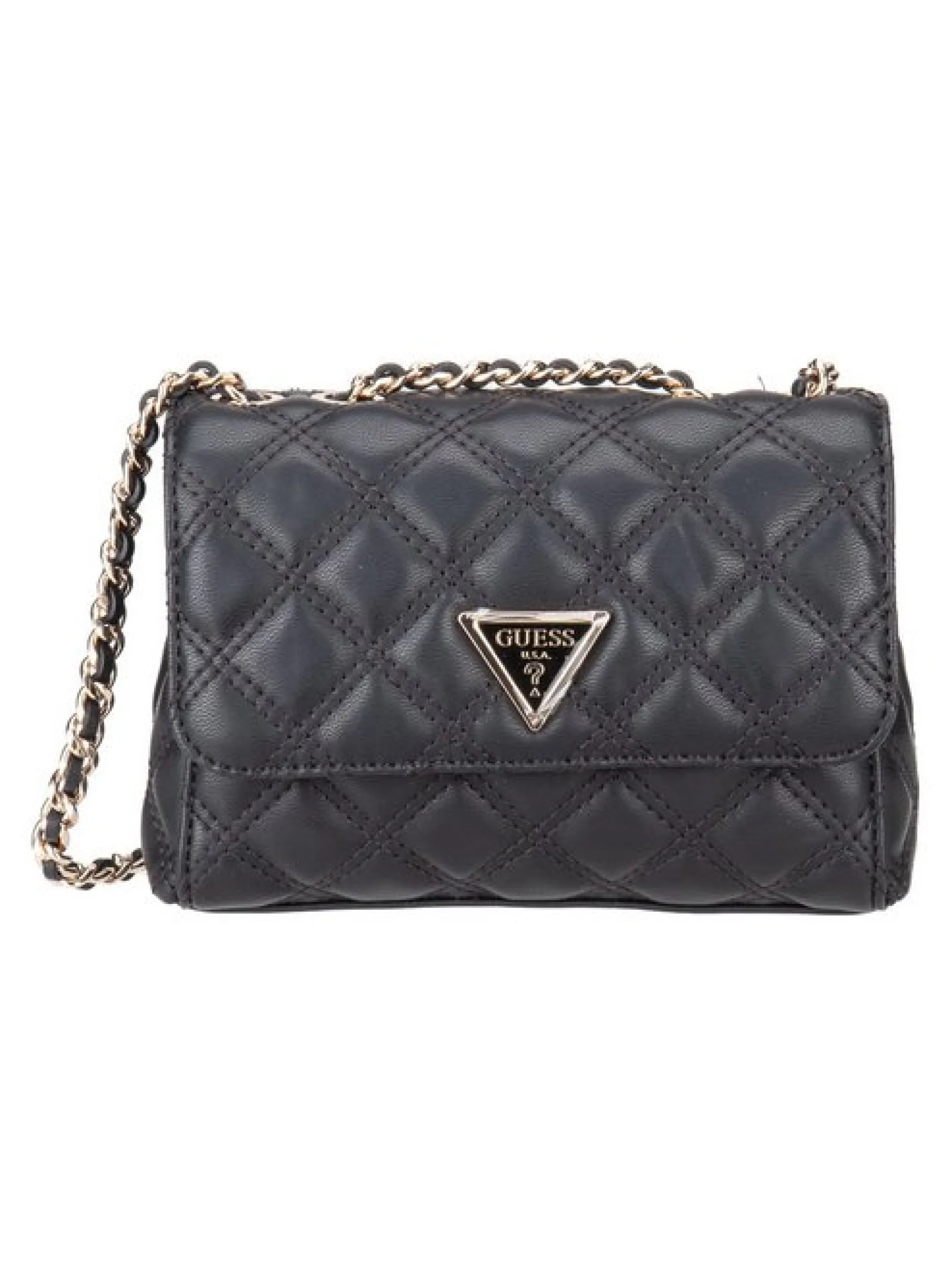 GUESS Damen Handtasche - Giully II Mini 2 Comp Conv Flap in schwarz