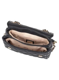 GUESS Damen Handtasche - Giully II Mini 2 Comp Conv Flap in schwarz