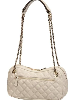 GUESS Damen Handtasche - Giully II Shoulder Satchel in beige