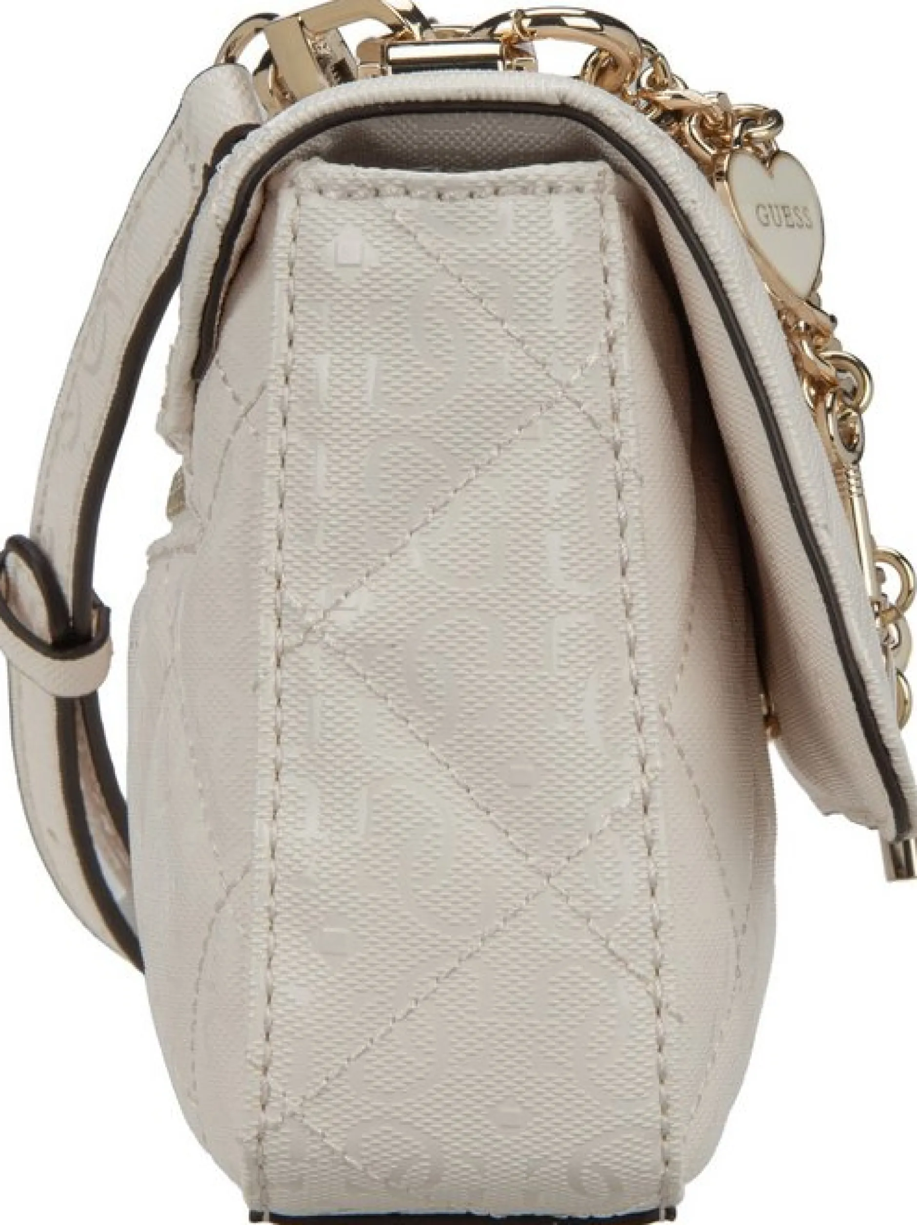 GUESS Damen Handtasche - Libby Flap in weiß