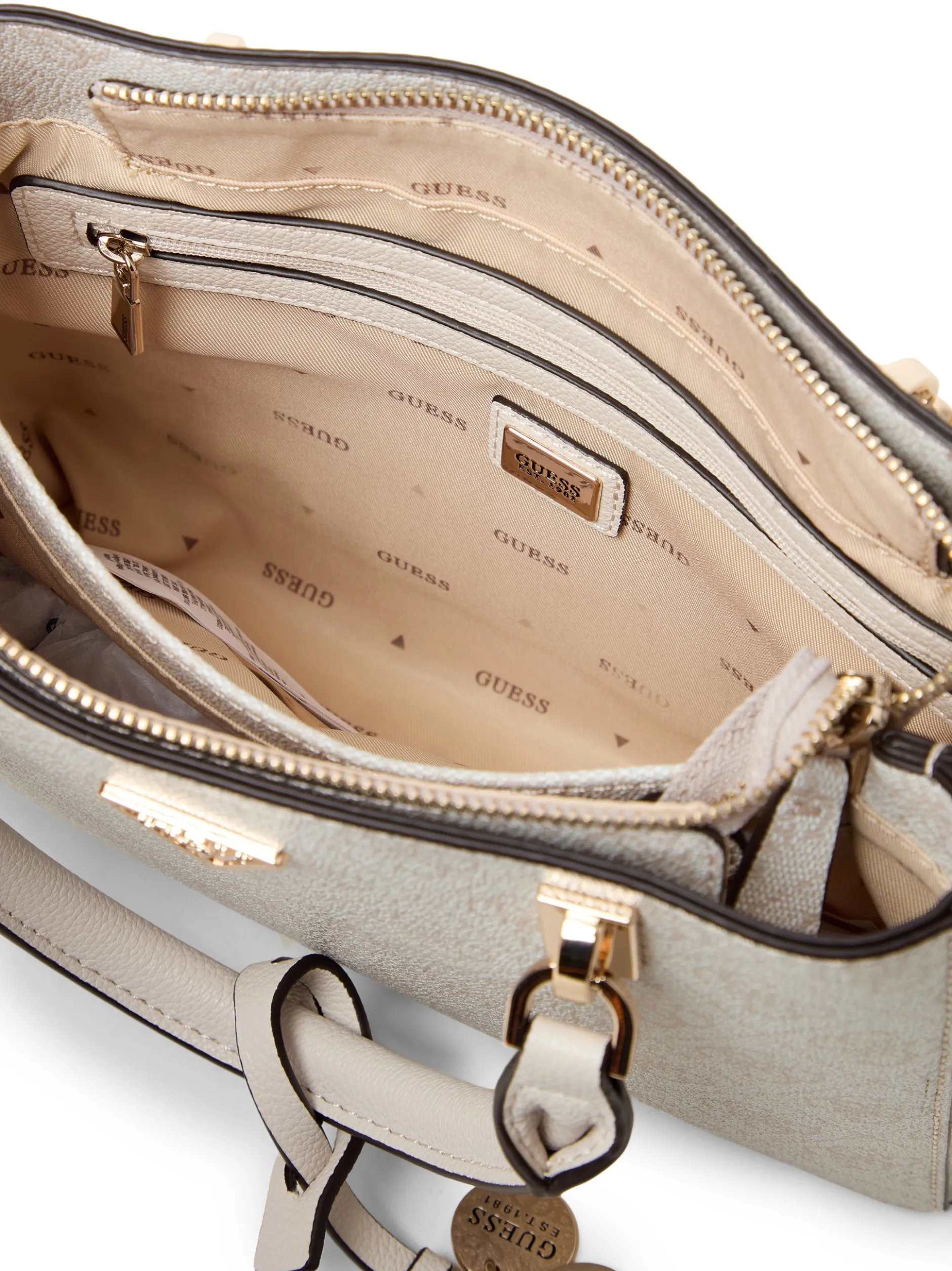 GUESS Damen Handtasche - Noelle in kitt beige