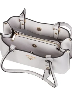 GUESS Damen Schultertasche - Meridian II Shoulder SAT in beige