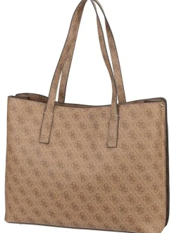 GUESS Damen Shopper - Meridian II Girlfriend TO 74230 Logo in braun