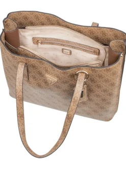 GUESS Damen Shopper - Meridian II Girlfriend TO 74230 Logo in braun