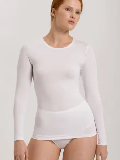 Hanro Damen Longsleeve - Soft Touch in weiß