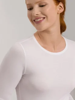 Hanro Damen Longsleeve - Soft Touch in weiß