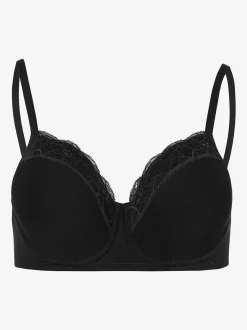 Hanro Damen Schalen BH - Cotton Lace in schwarz