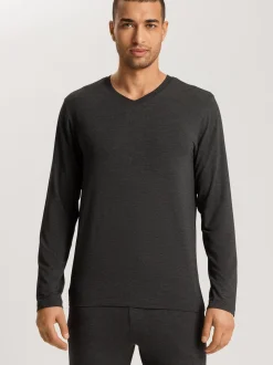 Hanro Herren Longsleeve - Casuals in anthrazit