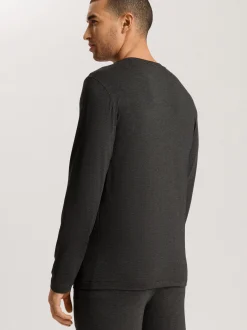 Hanro Herren Longsleeve - Casuals in anthrazit