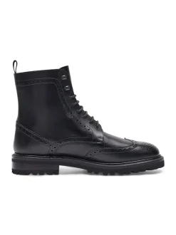 Henry Stevens Damen Schnürboots – Bonnie FBDB5 in schwarz