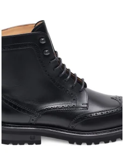 Henry Stevens Damen Schnürboots – Bonnie FBDB5 in schwarz