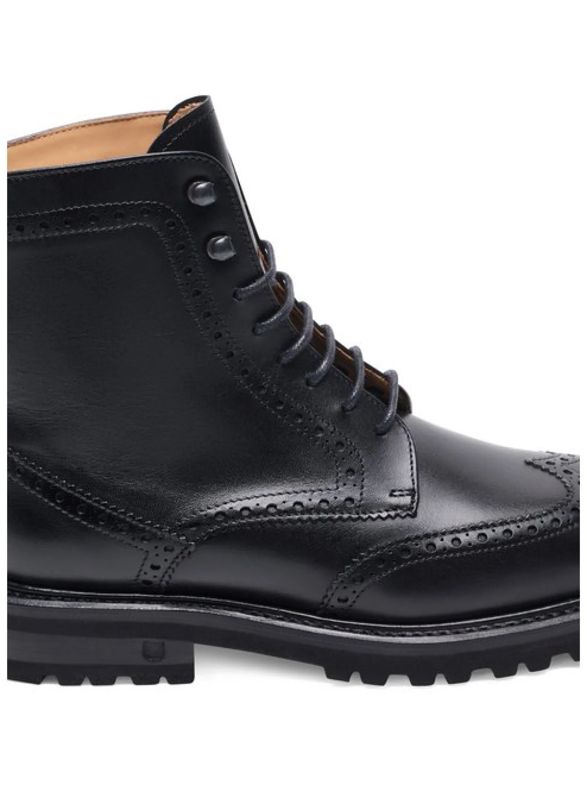 Henry Stevens Damen Schnürboots – Bonnie FBDB5 in schwarz