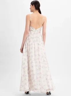 Hey Kyla Damen Abendkleid in ecru lila - Ärmel: ohne Arm