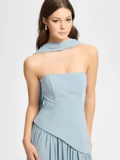 Hey Kyla Damen Abendkleid in hellblau - Ärmel: ohne Arm