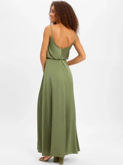Hey Kyla Damen Abendkleid in oliv - Länge: lang