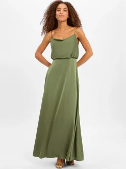 Hey Kyla Damen Abendkleid in oliv - Länge: lang
