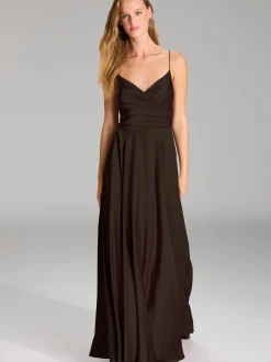 Hey Kyla Damen Abendkleid in schoko - Ärmel: ohne Arm