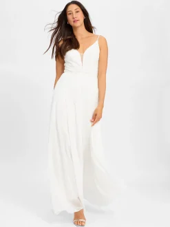 Hey Kyla Damen Abendkleid in weiß - Ärmel: ohne Arm