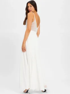 Hey Kyla Damen Abendkleid in weiß - Ärmel: ohne Arm
