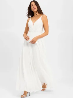 Hey Kyla Damen Abendkleid in weiß - Ärmel: ohne Arm