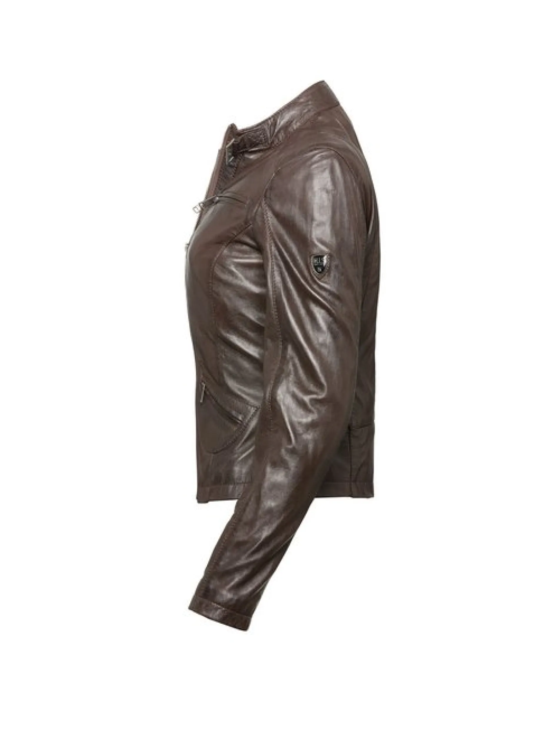 HIS Damen Lederjacke in braun