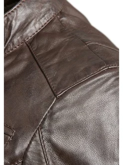 HIS Damen Lederjacke in braun