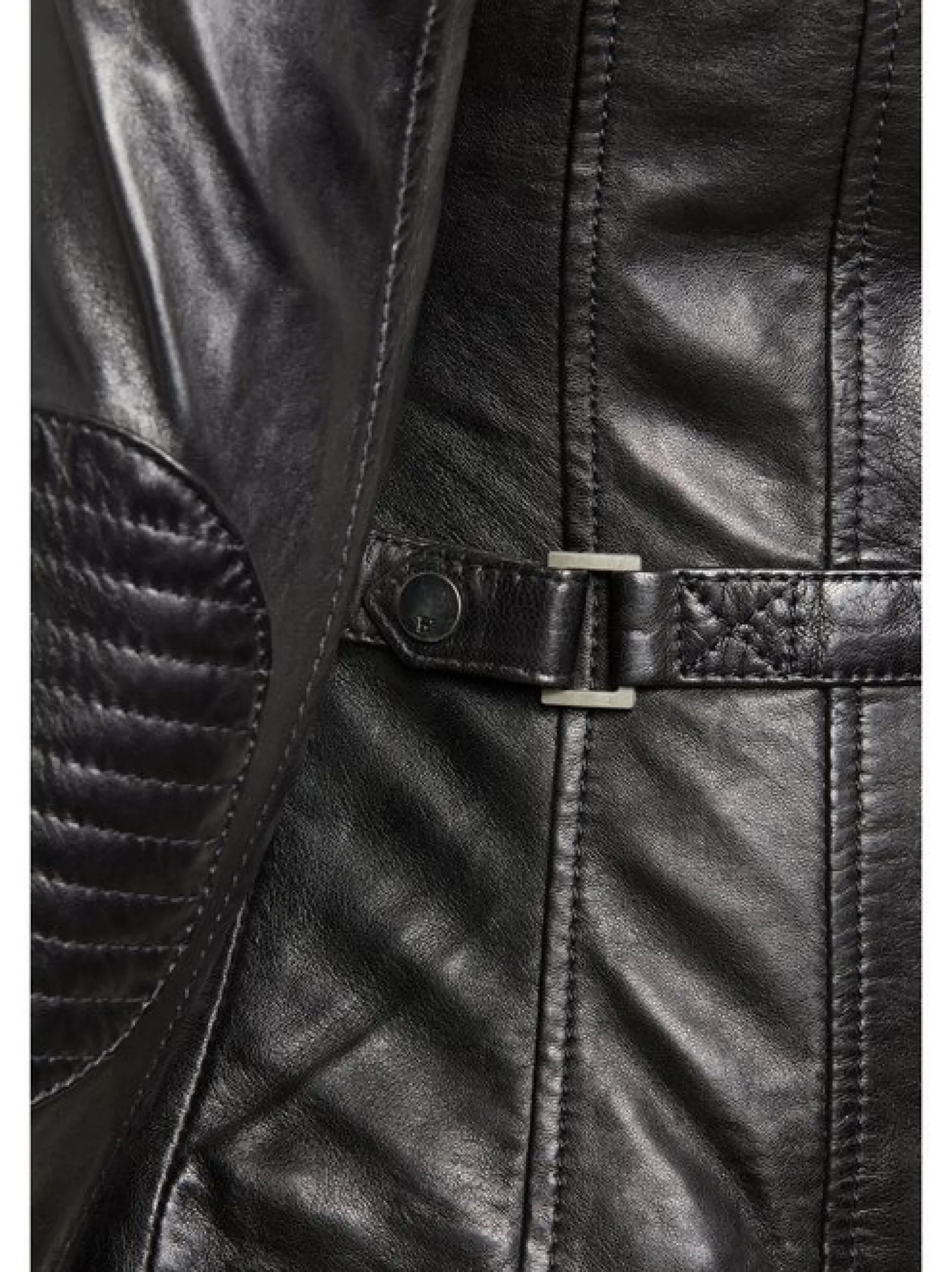 HIS Damen Lederjacke in schwarz