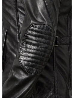 HIS Damen Lederjacke in schwarz