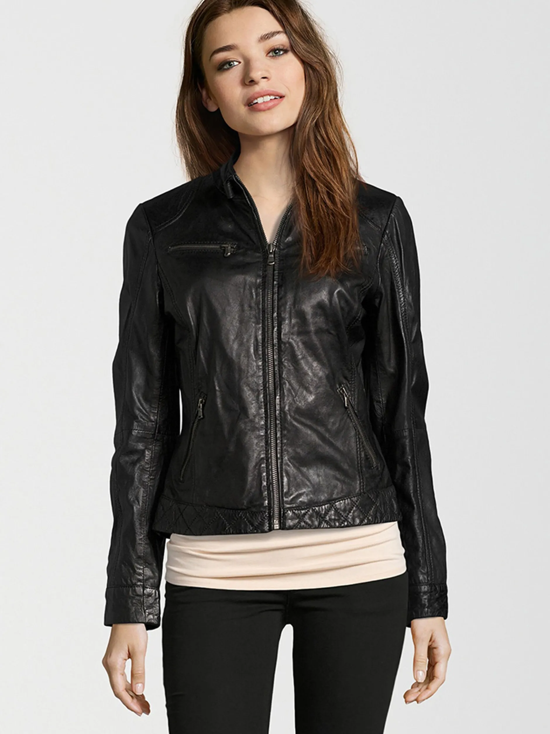 HIS Damen Lederjacke - SAIMINA in schwarz