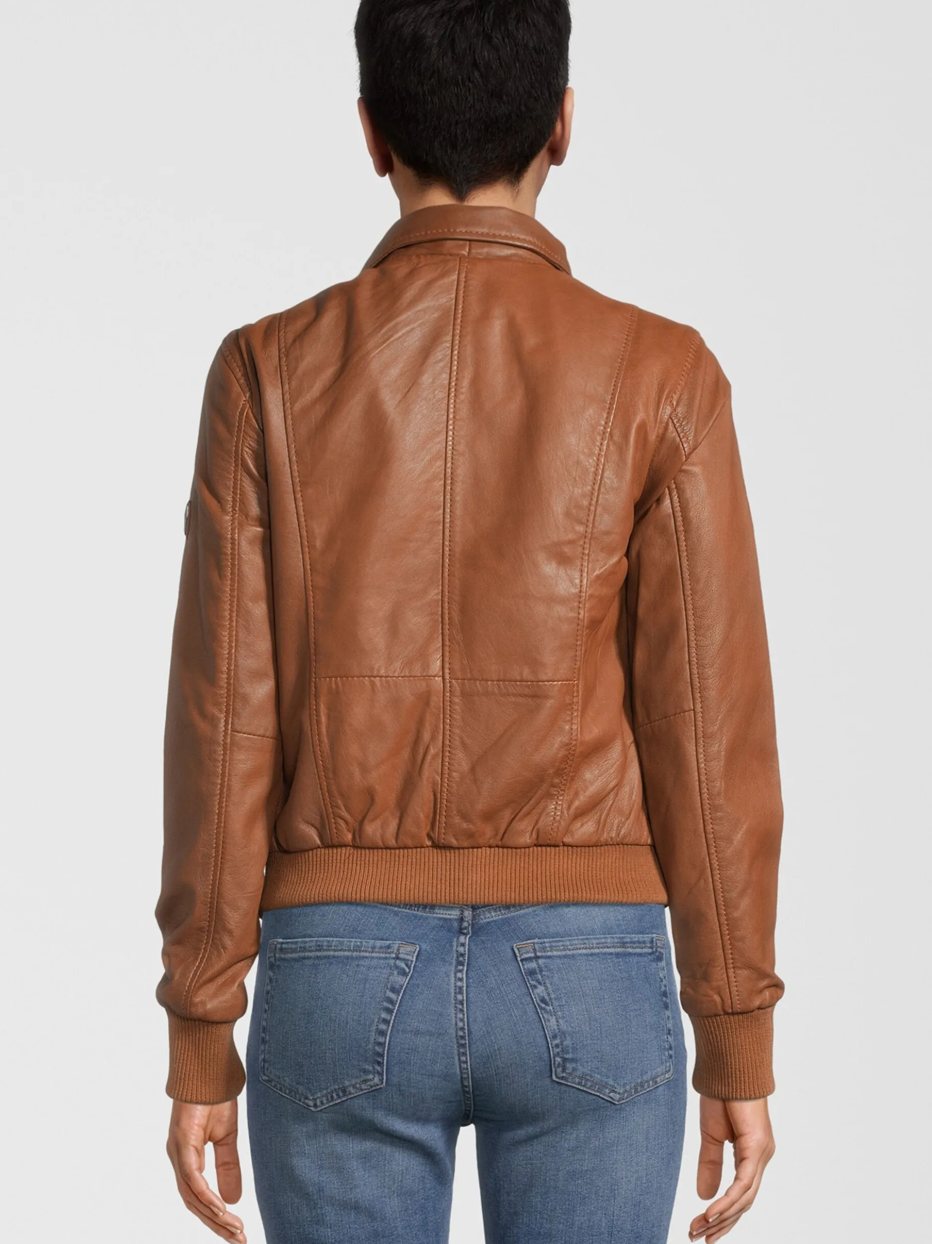 HIS Damen Lederjacke - SINA in cognac