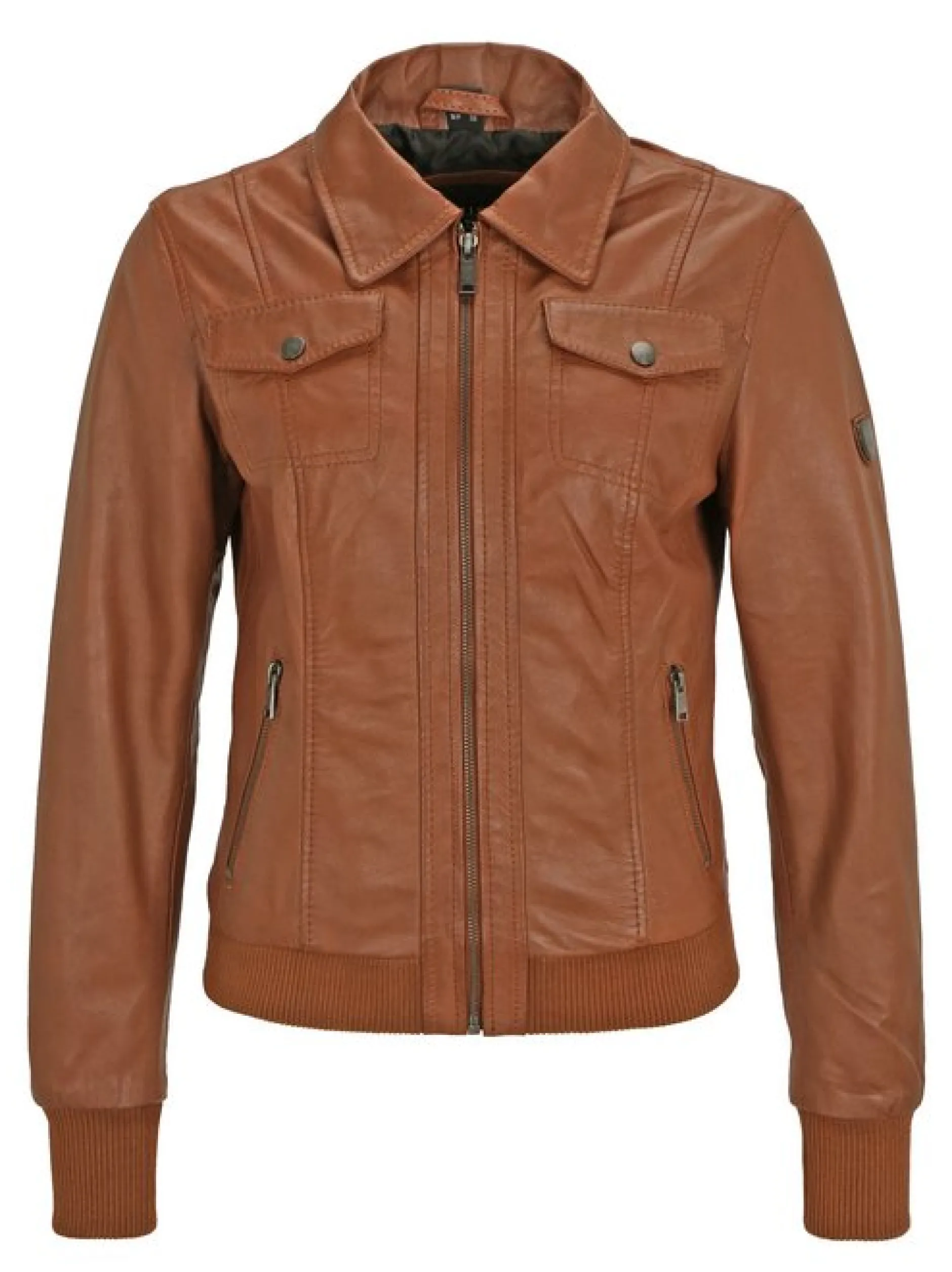 HIS Damen Lederjacke - SINA in cognac