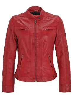 HIS Damen Lederjacke - STEFANIE in rot