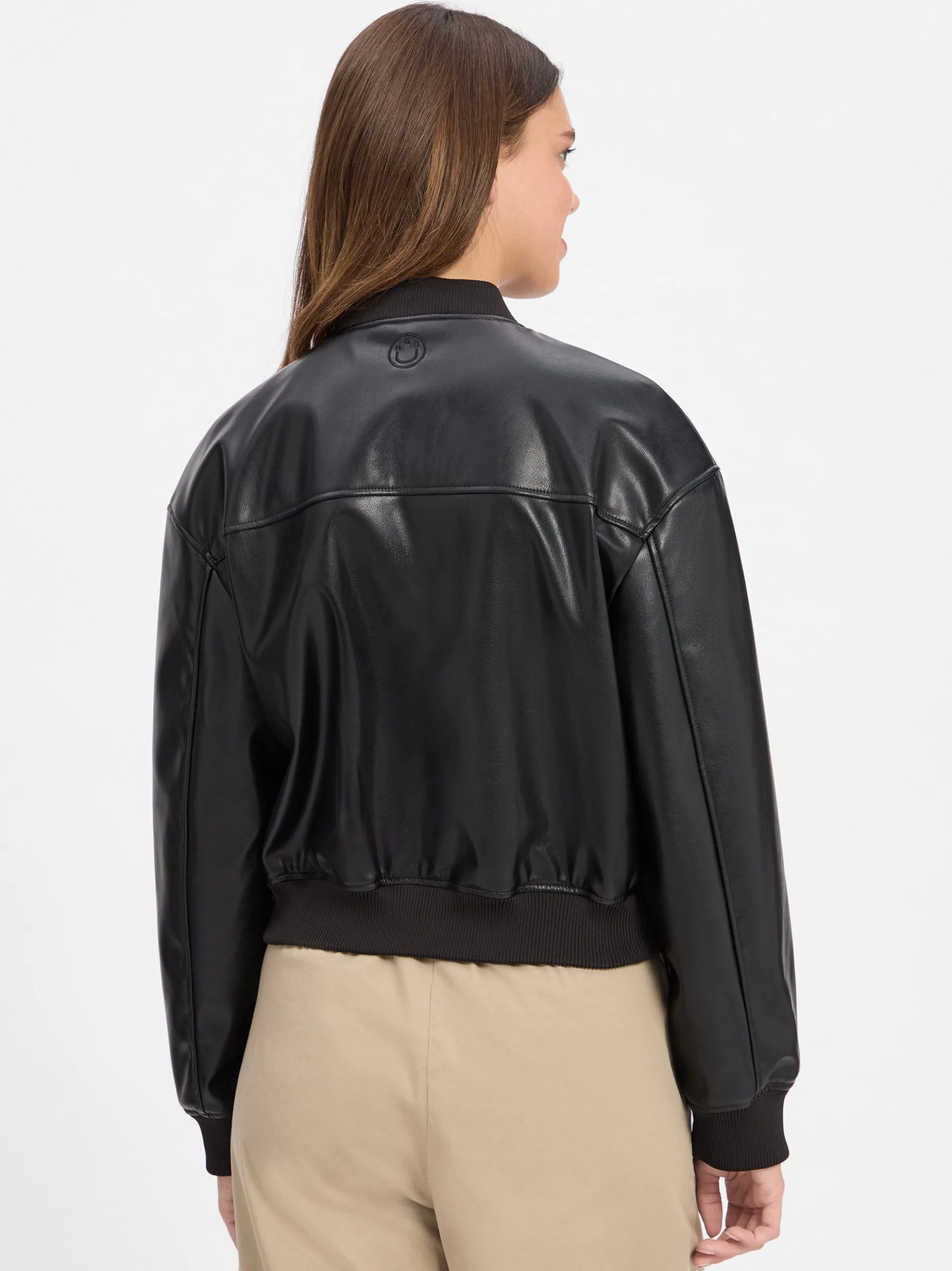 HUGO BLUE Damen Kunstlederjacke - Attitude-1_B in schwarz