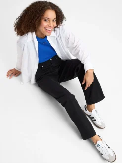 HUGO BLUE Damen Straight Jeans - Elyah in schwarz