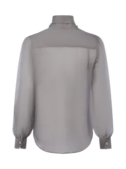 HUGO Damen Schluppenbluse - Elegant in grau