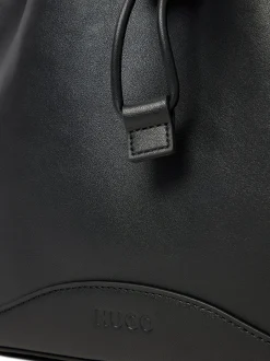 HUGO Damen Schultertasche - Ilary_Drawstring in schwarz