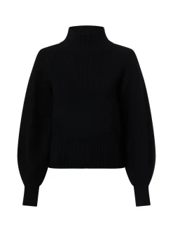 HUGO Damen Strickpullover mit Woll- und Cashmere-Anteil - Sorellasio in schwarz