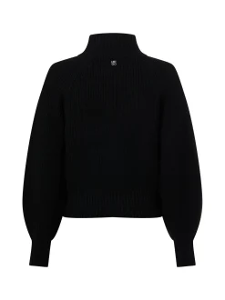 HUGO Damen Strickpullover mit Woll- und Cashmere-Anteil - Sorellasio in schwarz