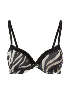 HUGO Damen T-Shirt-Bra - Unique in schwarz beige