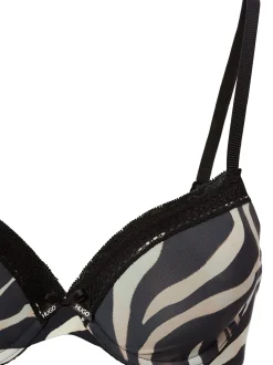 HUGO Damen T-Shirt-Bra - Unique in schwarz beige