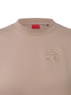HUGO Damen T-Shirt - Vintage Tee in taupe